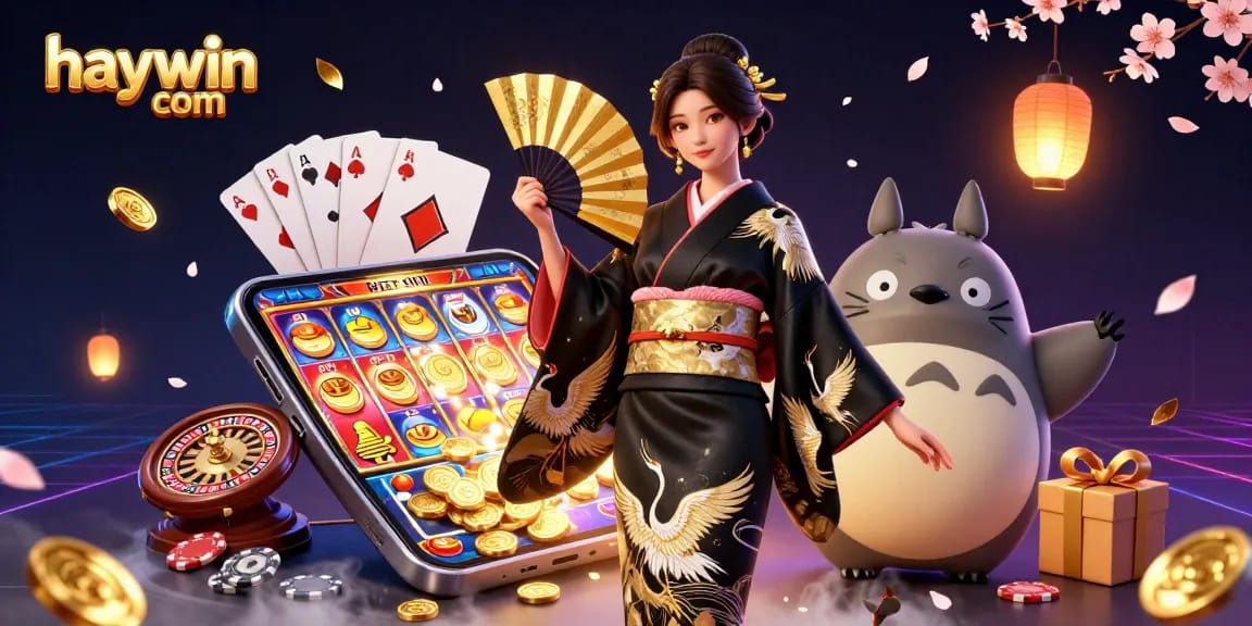 Experience high-stakes gaming at haywin com with an elegant Asian casino scene depicting action and fun.