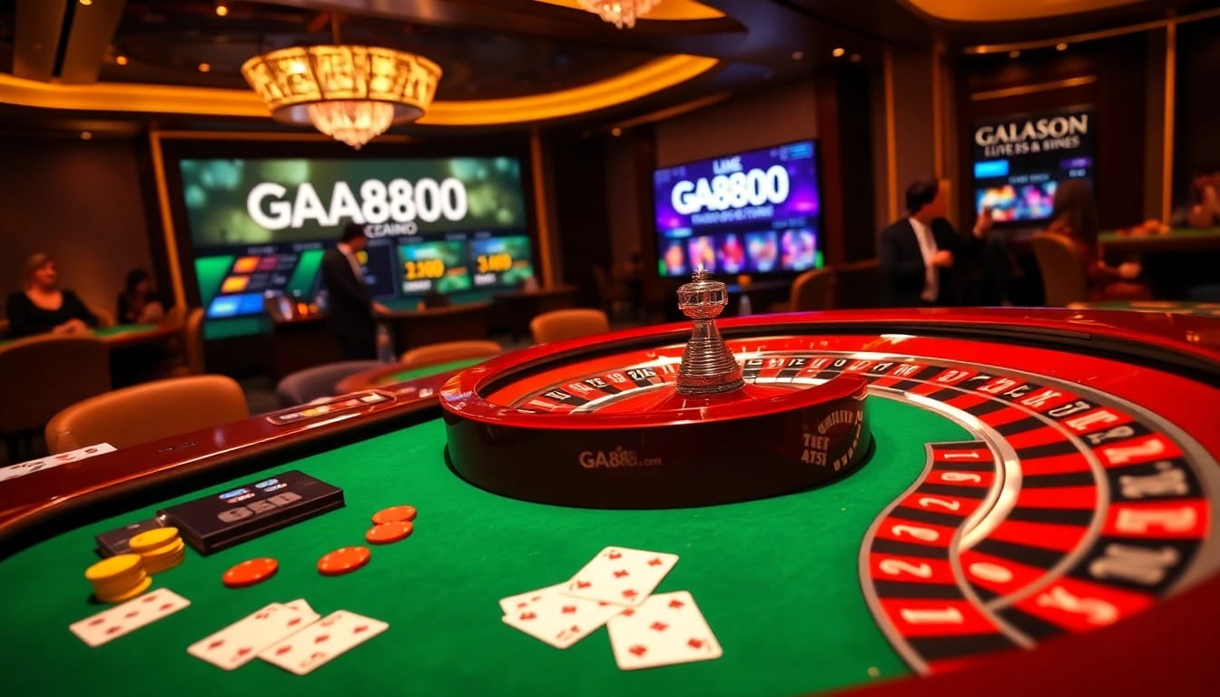 Experience the excitement at GA888.COM with vibrant casino elements and live betting activities.