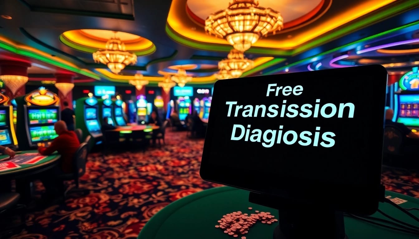 Experience the thrill of a casino while exploring Free Transmission Diagnosis through our gaming-themed visual.