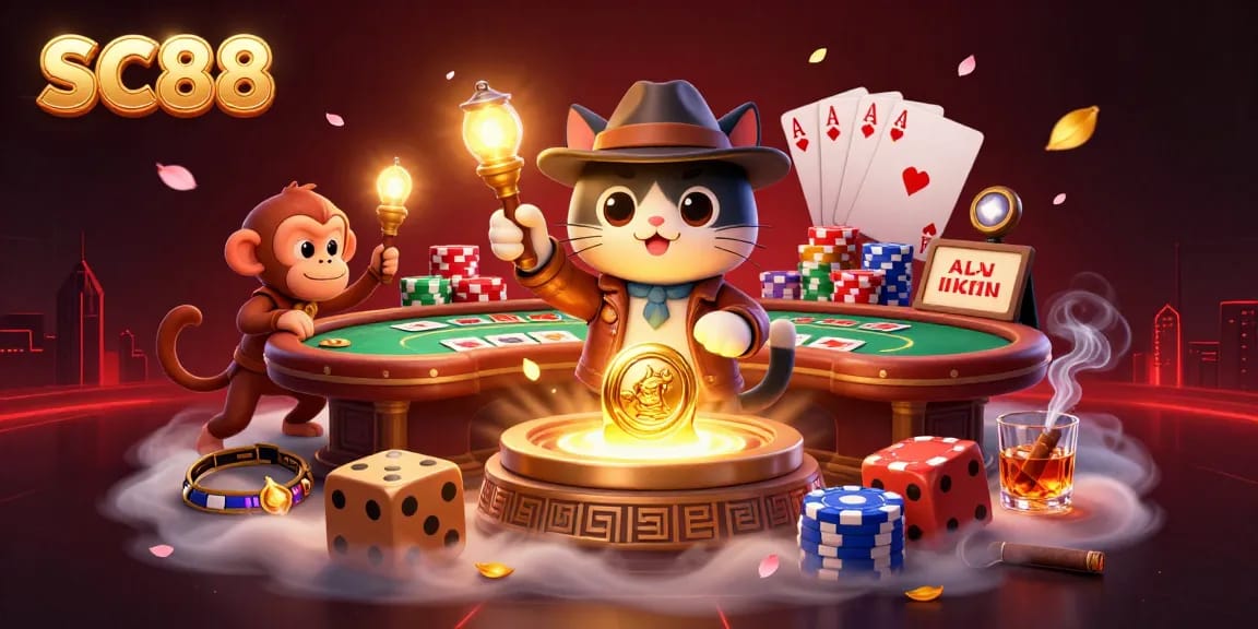 Experience the vibrant SC88 casino with a dynamic 3D adventure featuring playful characters and exciting game elements.