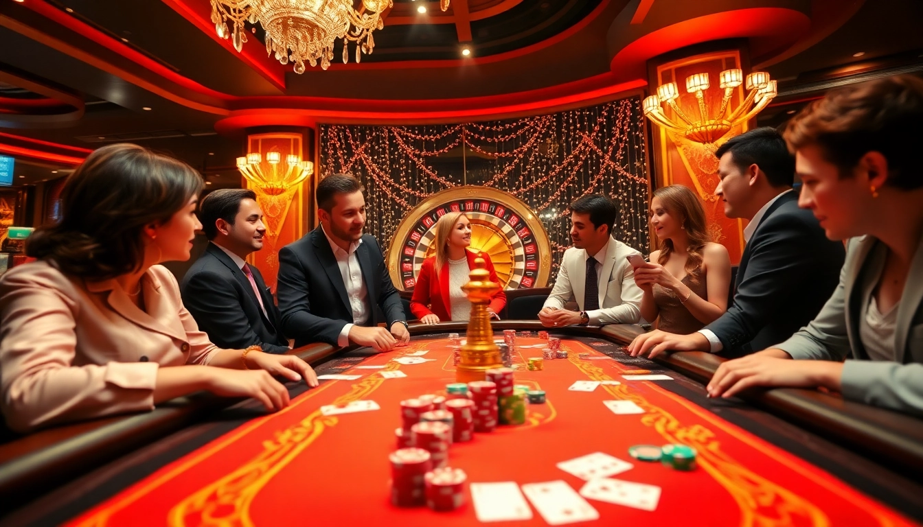 Experience the thrill at 8XX casino with vibrant poker tables and lively players.