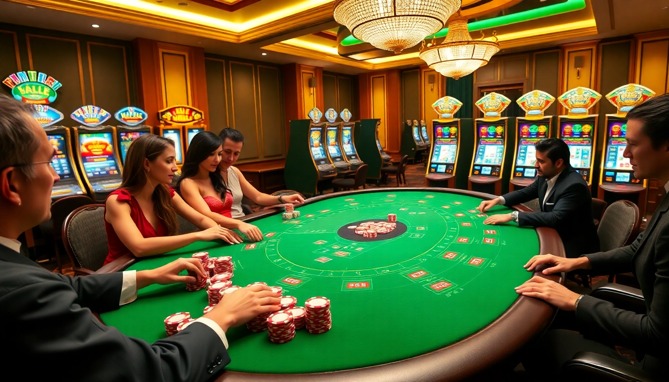 Experience the thrill of online gambling with link net88 at a luxurious casino setting.