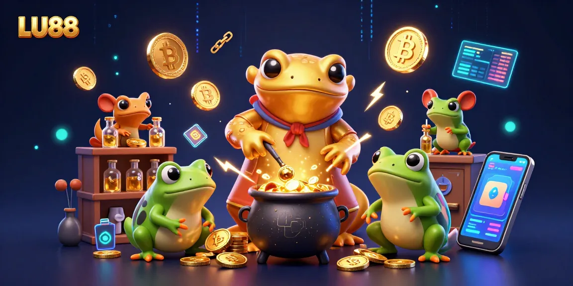 Bet big with LU88 as golden salamanders transform metals into coins amidst a vibrant casino scene.