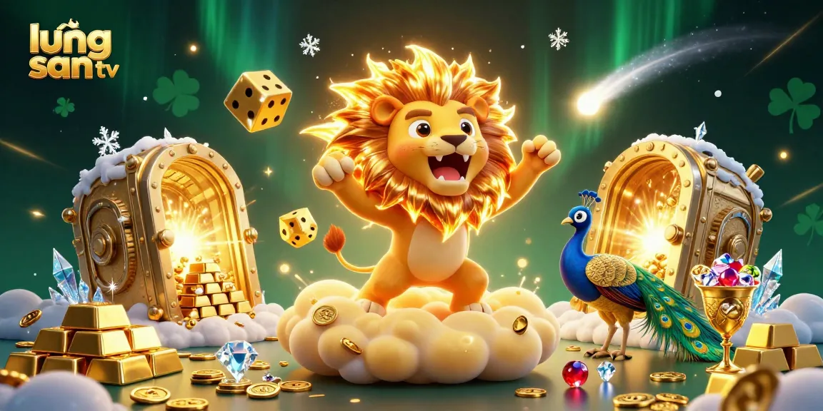 Experience the exhilarating excitement of lương sơn tv with this vibrant illustration showcasing thrilling casino elements and treasures.