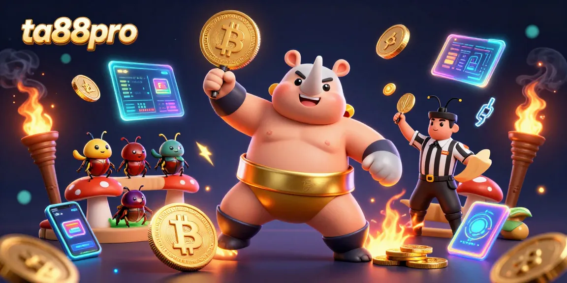 Engage in thrilling gameplay at ta88pro featuring vibrant characters and dynamic crypto elements.