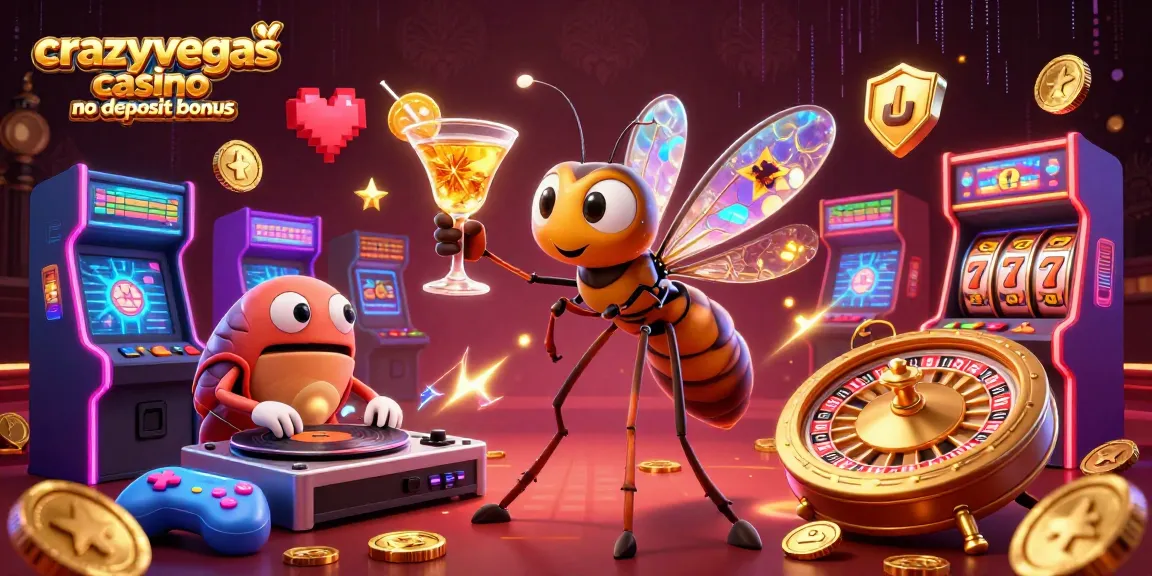 Experience the excitement of crazyvegas casino no deposit bonus with a vibrant 3D gaming scene.