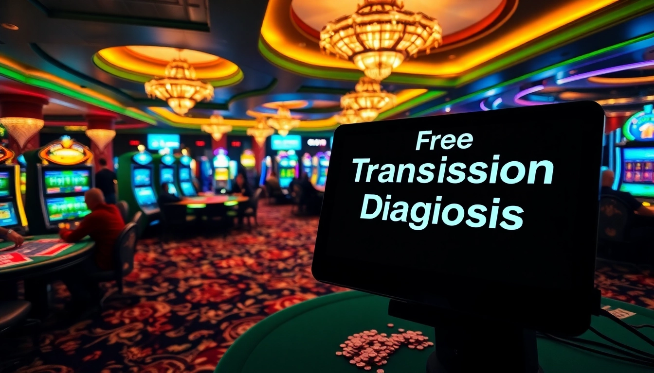 Experience the thrill of a casino while exploring Free Transmission Diagnosis through our gaming-themed visual.
