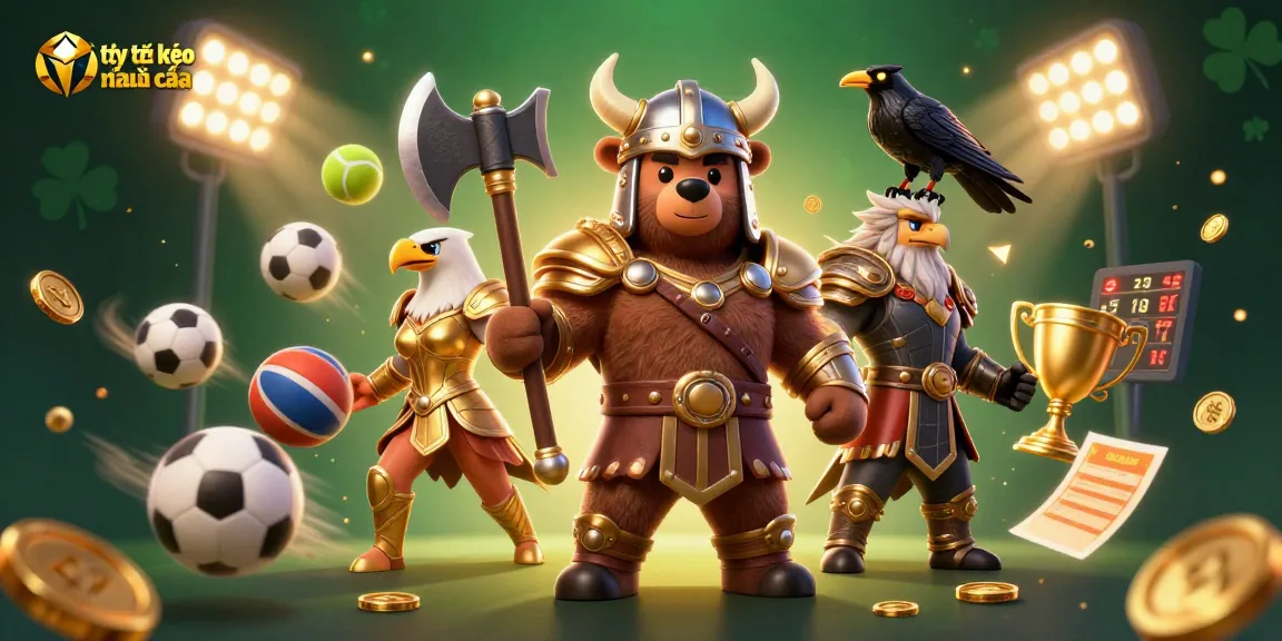 Engage with tỷ lệ kèo nhà cái strategies through a vibrant scene showcasing sports betting excitement.
