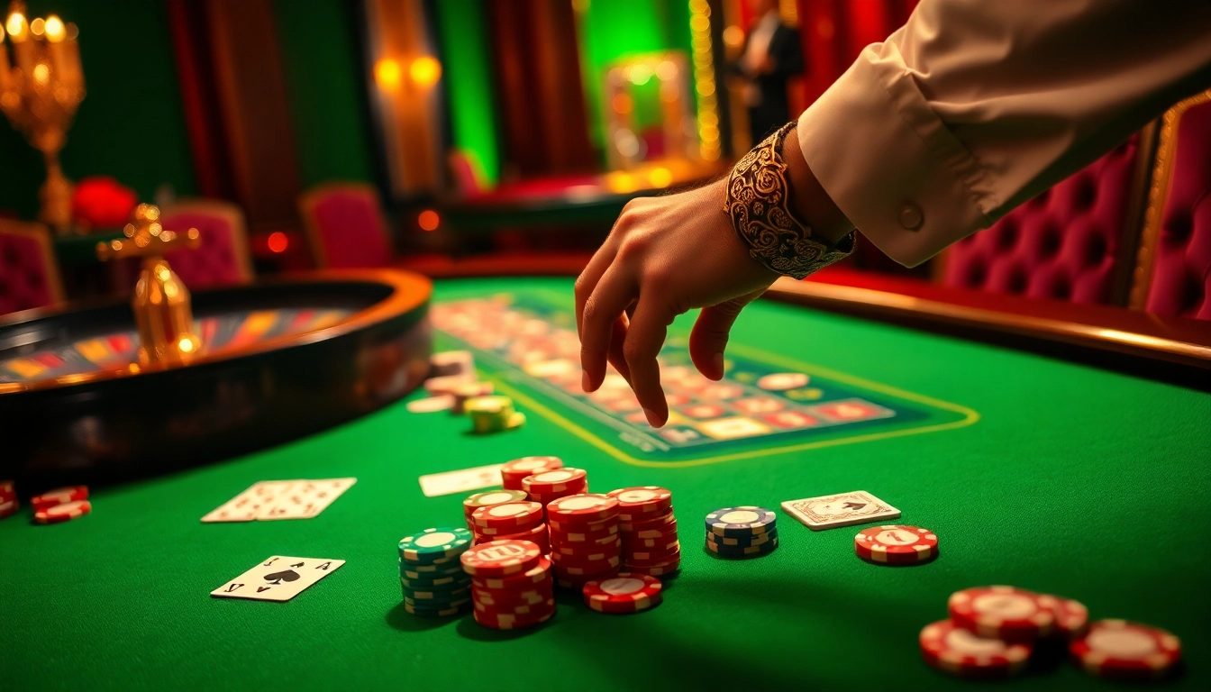 Festivalinės medžiagines apyrankes enhance the casino experience amid vibrant gaming activities.