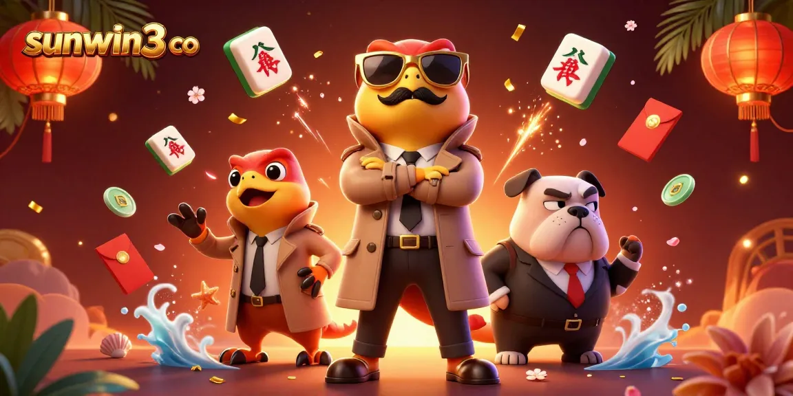 Experience thrilling gameplay at sunwin3 co with colorful raptors at a casino lounge.
