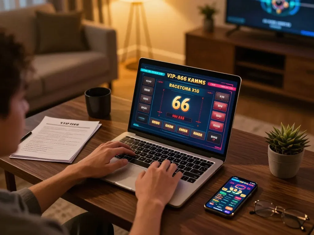 Enjoying dynamic gameplay on vip 66 casino platform with immersive home setup