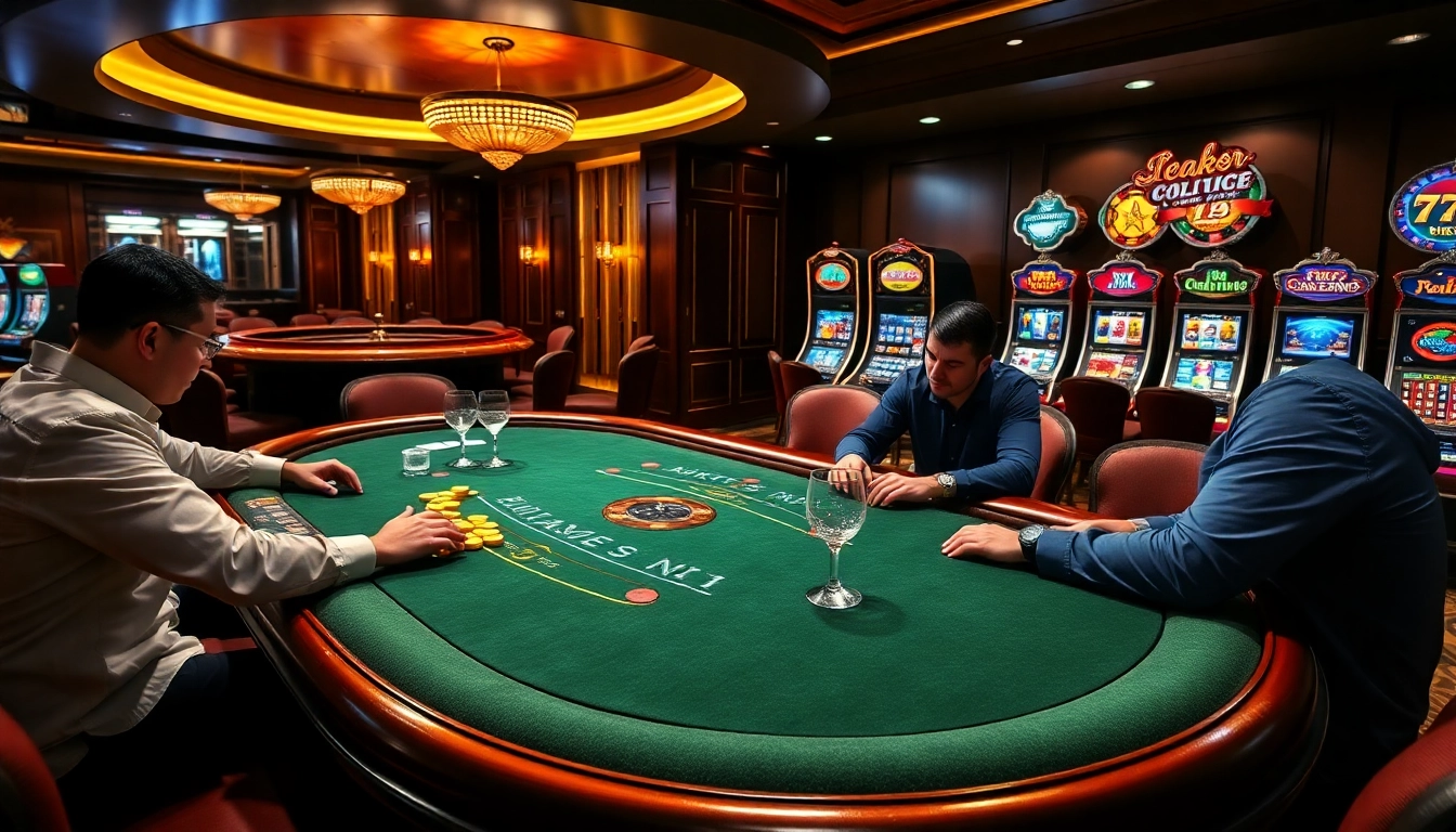 Experience high-stakes poker at 79king's luxurious casino, featuring intense gameplay and vibrant colors.